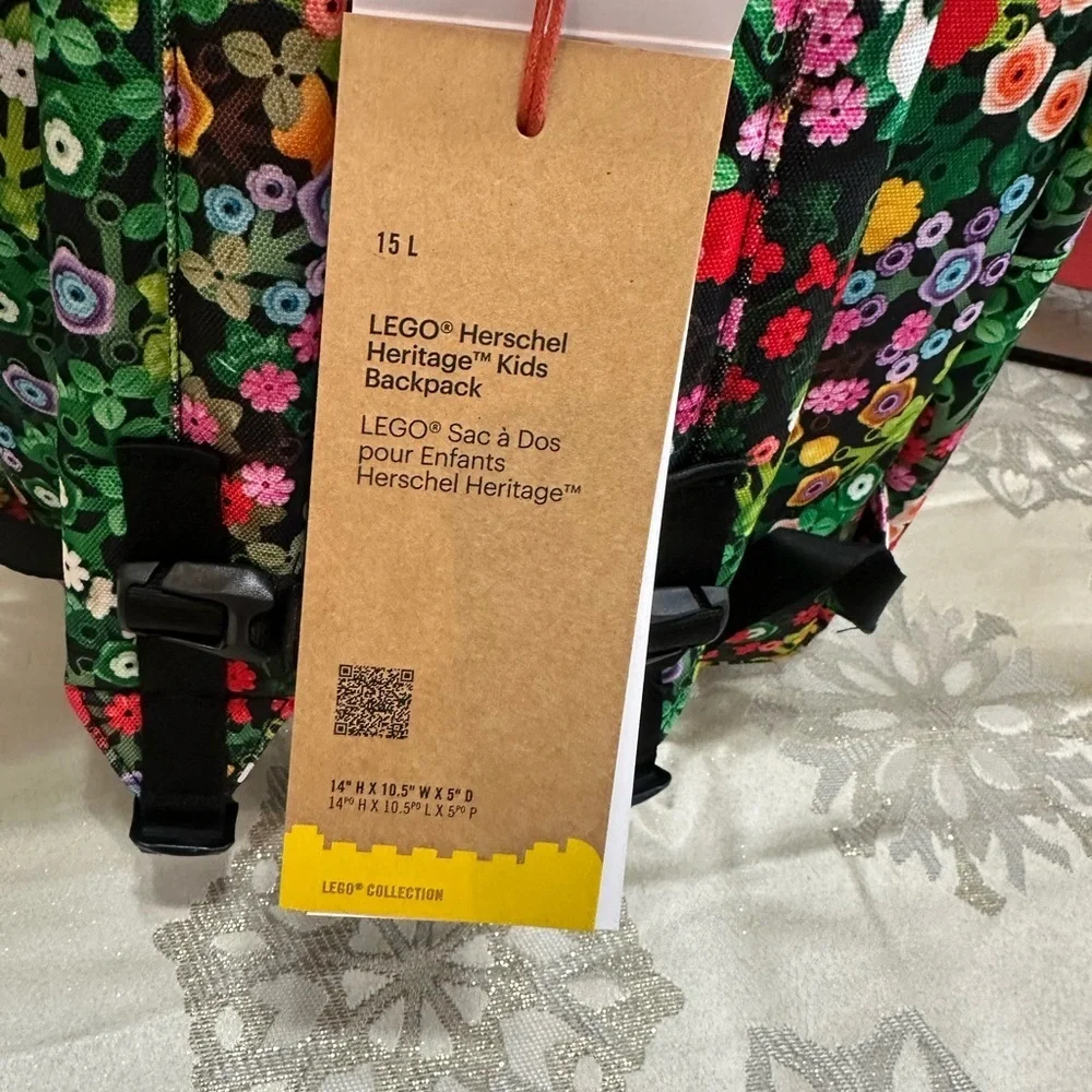 New Herschel Heritage x LEGO Children’s Floral Lego Backpack Limited Edition 15L
